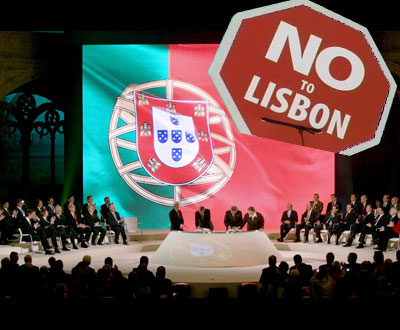 Tratado de Lisboa rejeitado na Irlanda (fotomontagem)