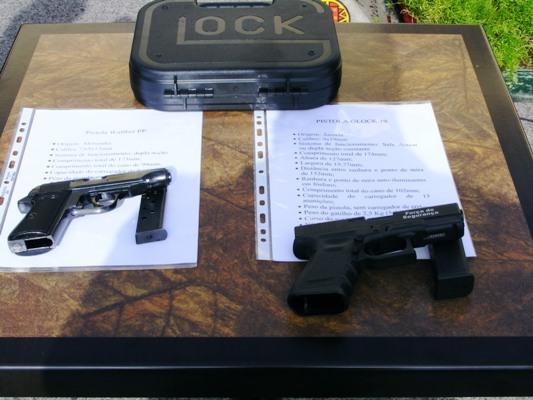 Entrega de pistolas Glock às forças de segurança