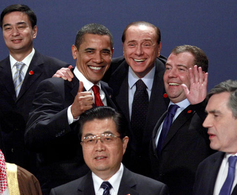 Obama, Berlusconi e Medvedev