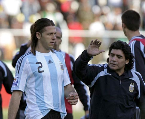 Maradona e Demichelis