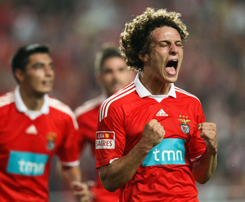 Benfica-Leixões: David Luiz festeja