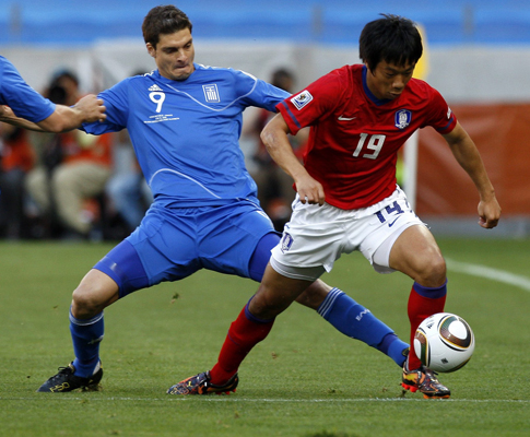 Coreia do Sul vs Grécia (EPA/SERGEY DOLZHENKO)
