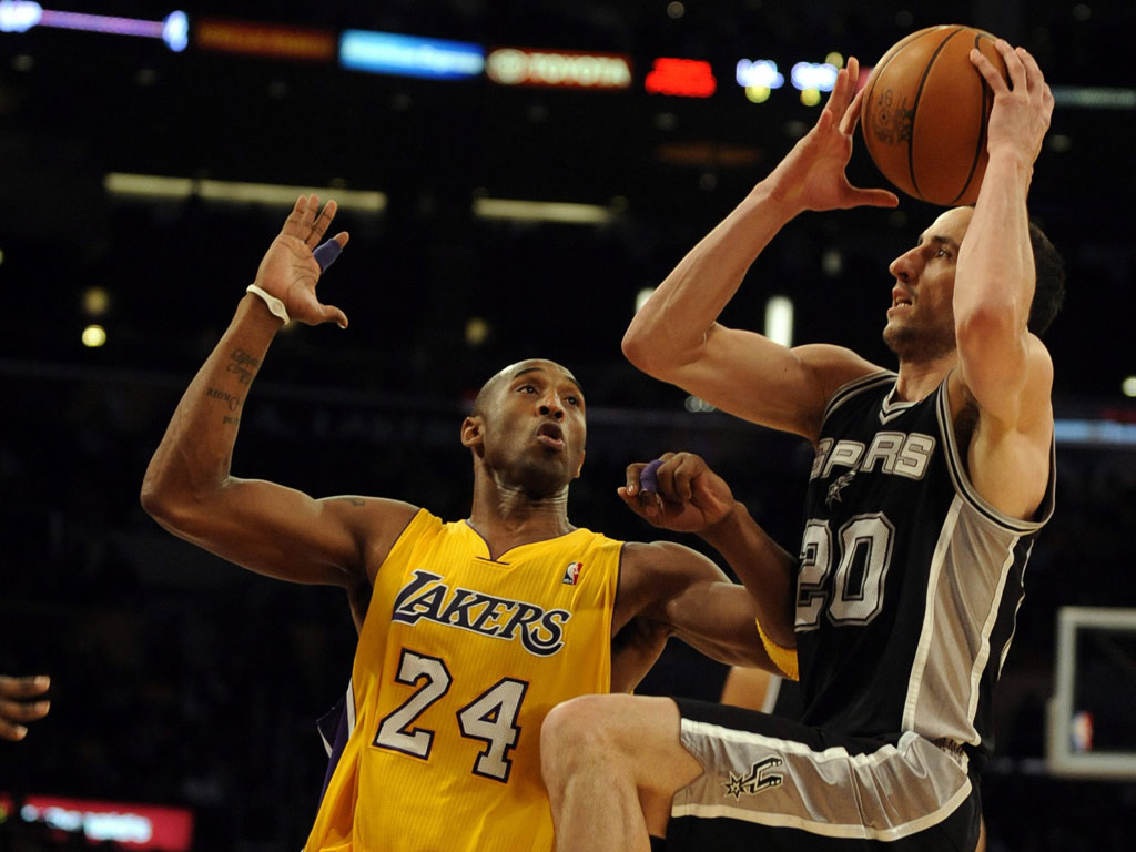 Lakers-Spurs: Kobe com Ginobili