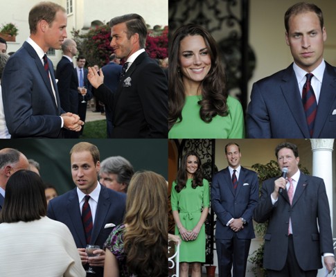 Receção a William e Kate Middleton no Consulado Britânico em Los Angeles Fotos: Lusa