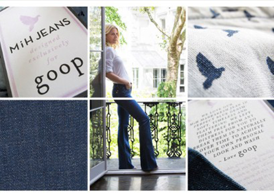 Gwyneth Paltrow veste jeans MiH Marrakesh exclusivos para o goop