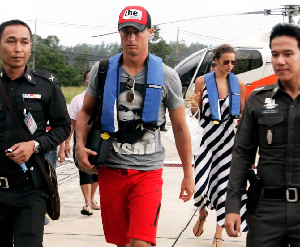Cristiano Ronaldo e Irina Shayk de férias na Tailândia Foto: EPA