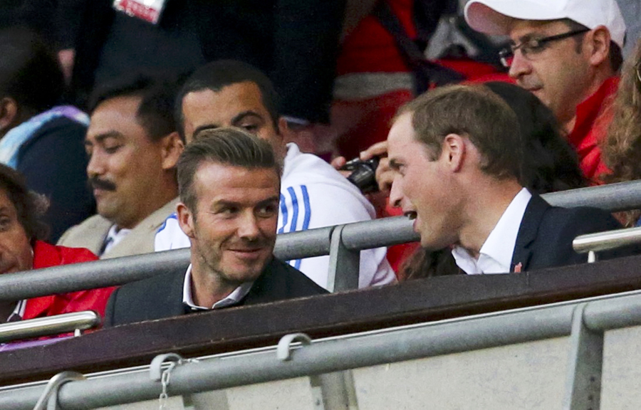 David Beckham e Príncipe William - Figuras ilustres apoiam os atletas do seu país nas Olimpíadas Foto: Reuters