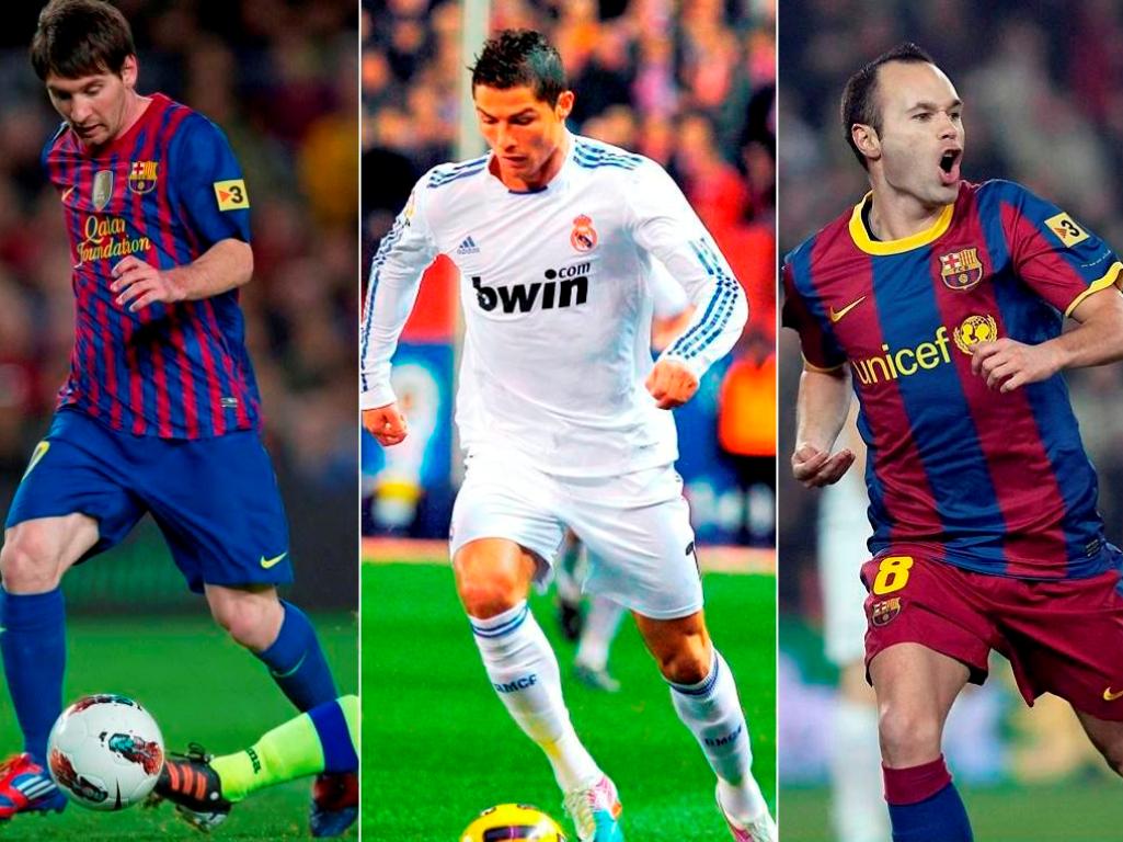 Messi, Ronaldo e Iniesta