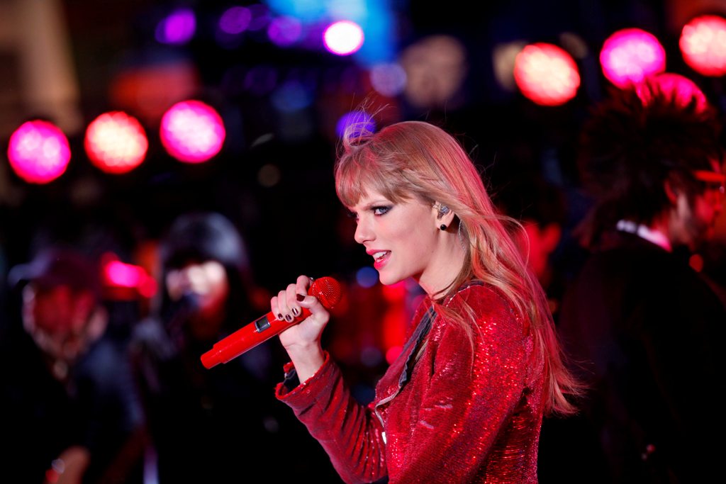 Taylor Swift- Passagem de ano em Times Square, Nova Iorque Foto: Reuters