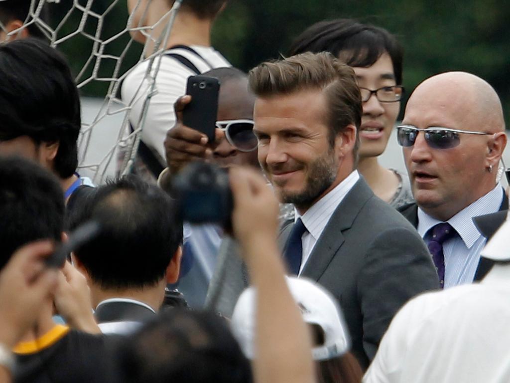 Confusão na visita de Beckham à China (Reuters/Aly Song)