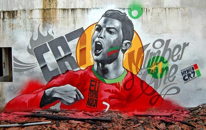 Graffitti de Cristiano Ronaldo [Foto: MrDheo]