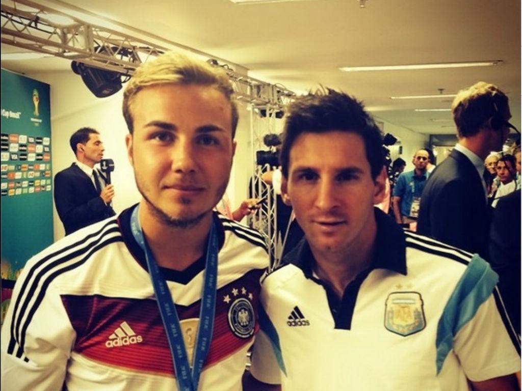 Gotze e Messi (Instagram de Gotze)
