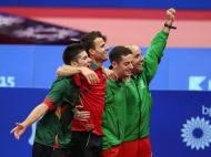 Seleção Portuguesa de Ténis de Mesa vence na final de Baku2015 (Lusa)