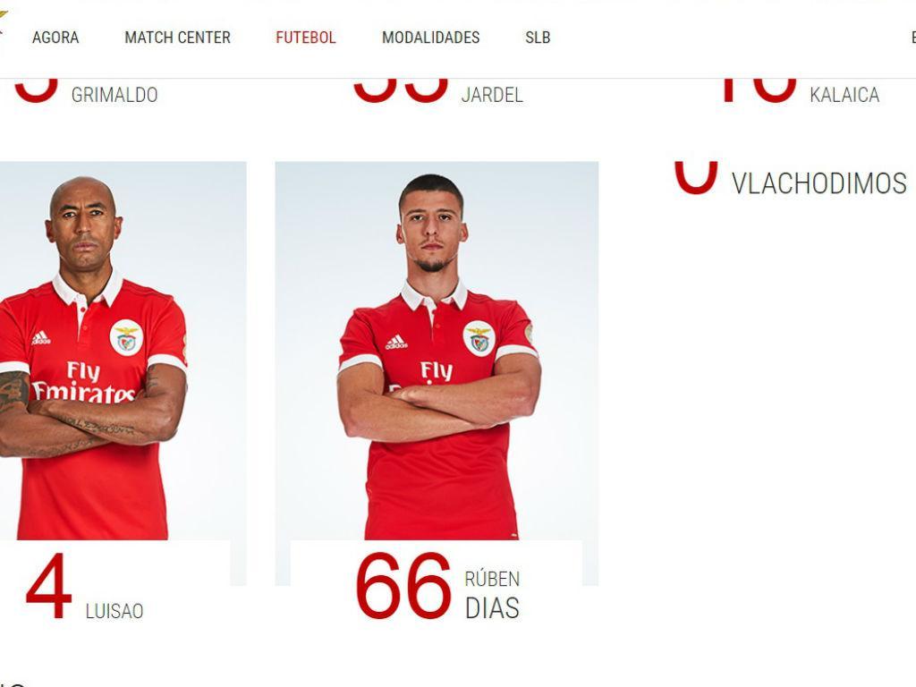 Vlachodimos no site do Benfica