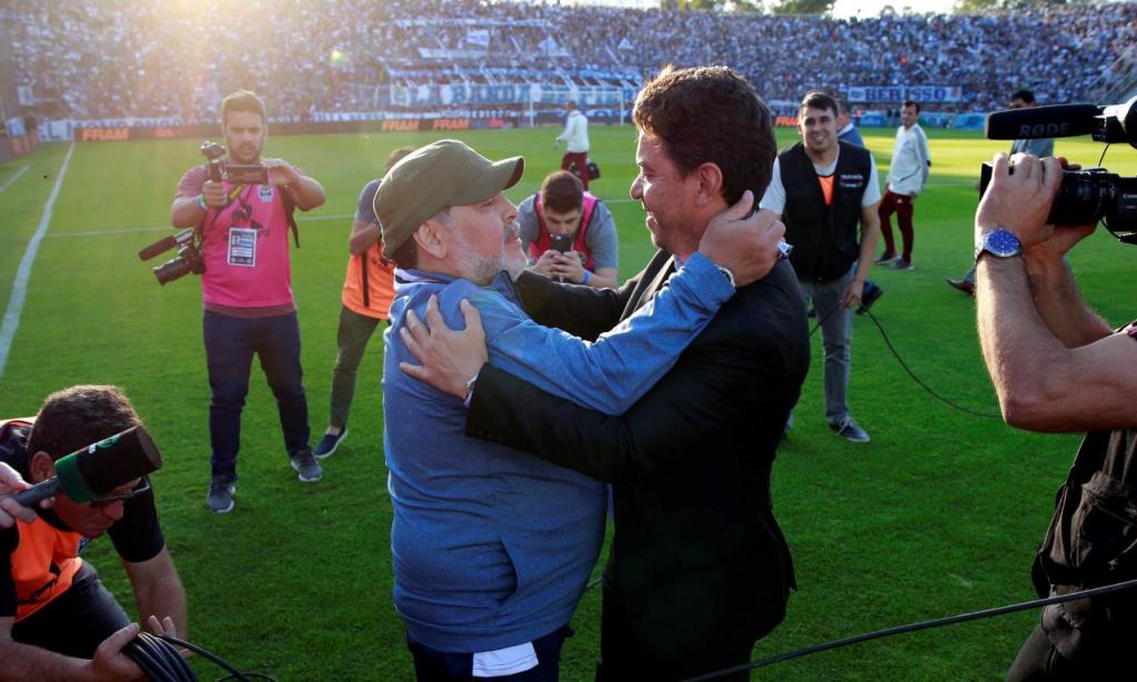 Maradona e  Marcelo Gallardo (EPA/Demian Alday Estevez)