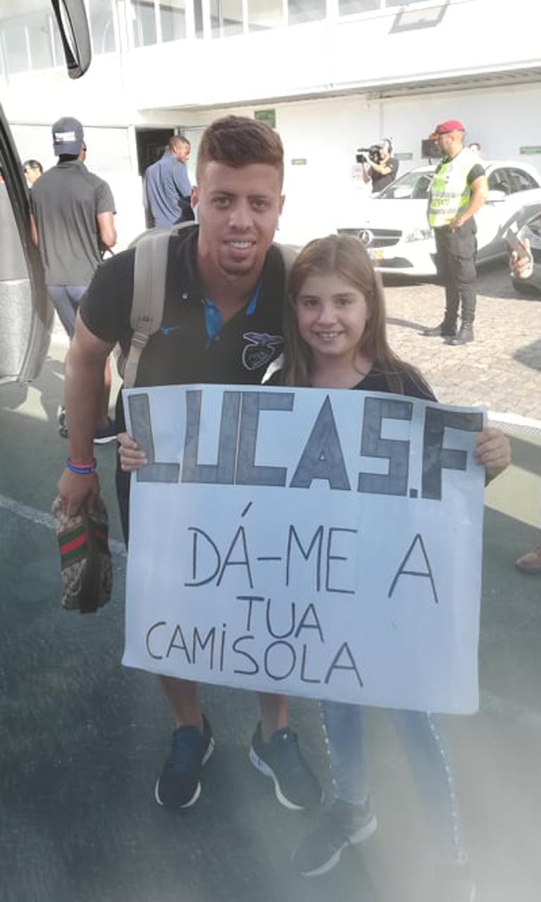 Francisca Silva, filha de Luís Silva com Lucas Fernandes, jogador do Portimonense.
