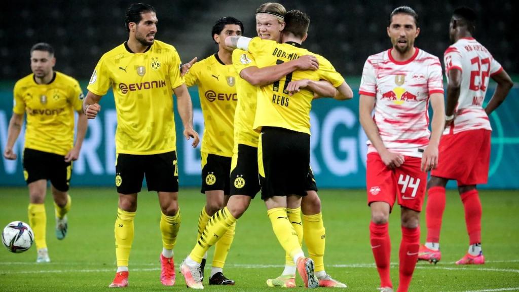 Leipzig-Dortmund, final da Taça da Alemanha (EPA)
