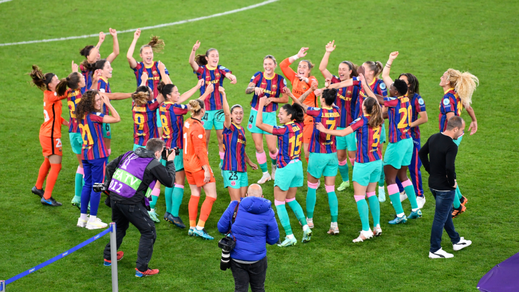 Barcelona celebra conquista da Liga dos Campeões feminina (Martin Meissner/AP)