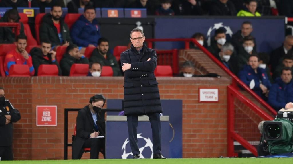 Ralf Rangnick no Manchester United-Atlético Madrid (Getty Images)