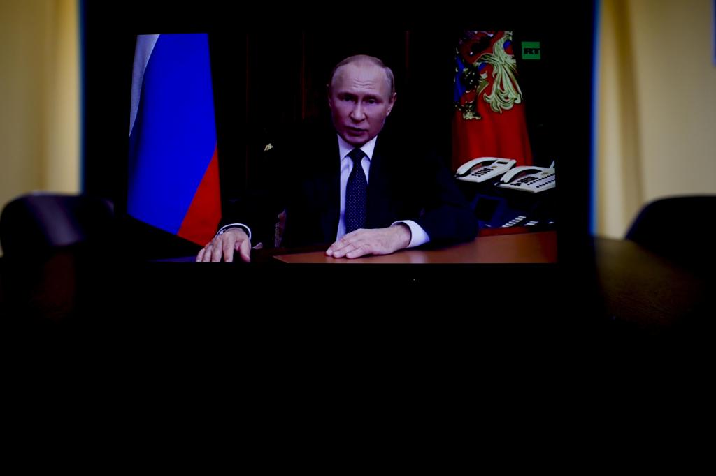 O presidente da Federação Russa, Vladmir Putin, declaração à