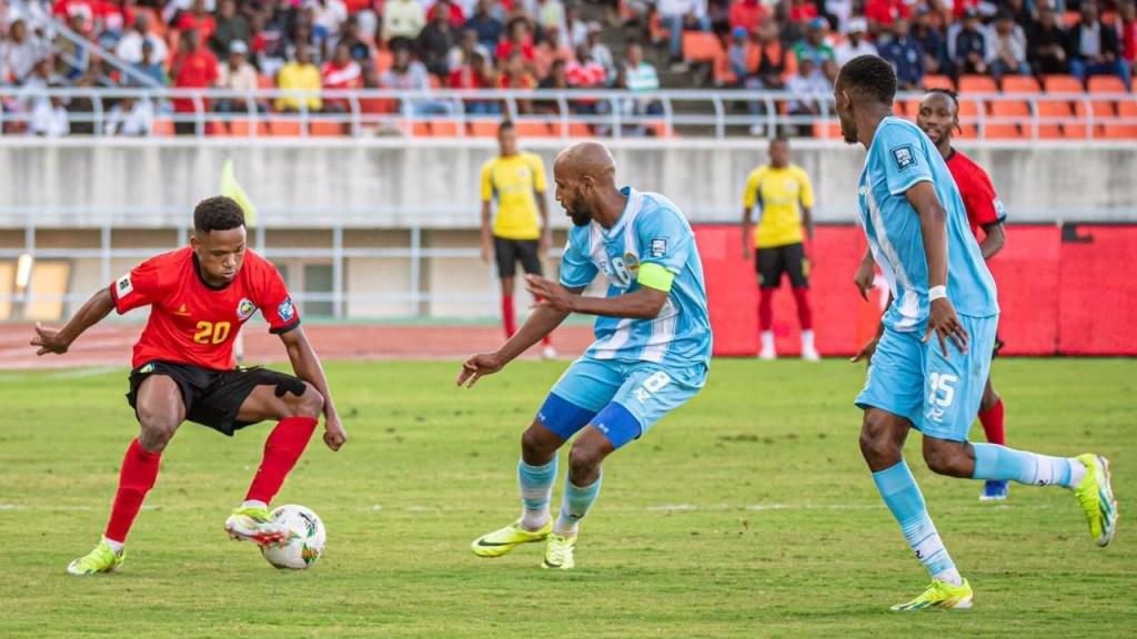 Geny Catamo no Moçambique-Somália, de qualificação para o Mundial 2026 (Federação Moçambicana de Futebol)