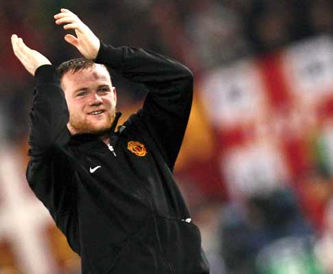 Rooney após o Roma-Manchester United